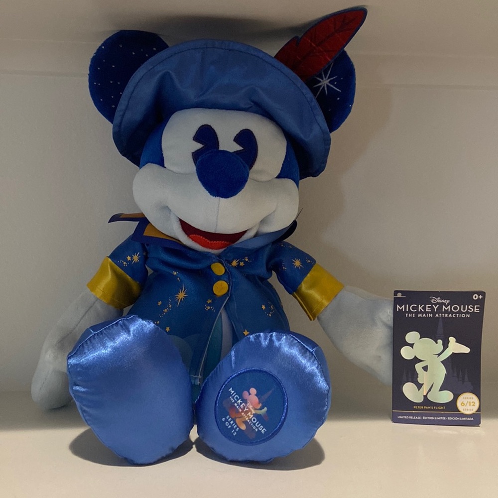 Disney 50th Anniversary Main Attraction Peter Pan Flight Mickey Plush